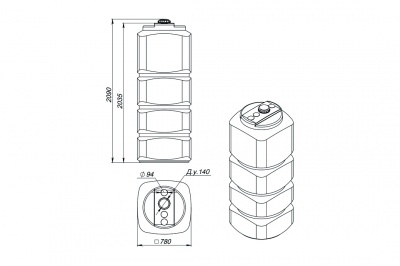 Емкость L 1000л oil в Комсомольске-на-Амуре
